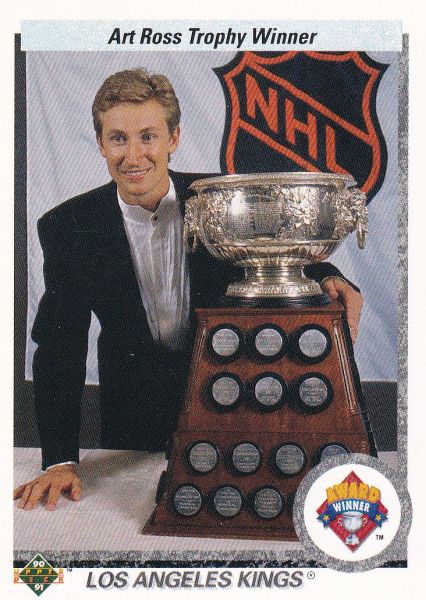 insert karta WAYNE GRETZKY 90-91 UD Art Ross Trophy Winner číslo 205